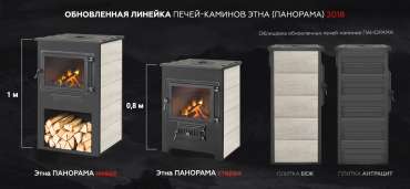 Печь-камин ЭТНА (Панорама) с плитой и ТО купить в Барановичах Амазонка бай фото в Барановичах