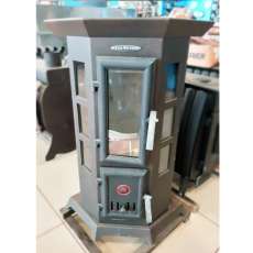 Угловая недорогая печь Термофор Статика Квинта, чёрная бронза фото в Барановичах