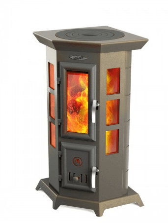 Отопительная печь Термофор Статика Квинта, чёрная бронза Амазонка бай фото в Барановичах