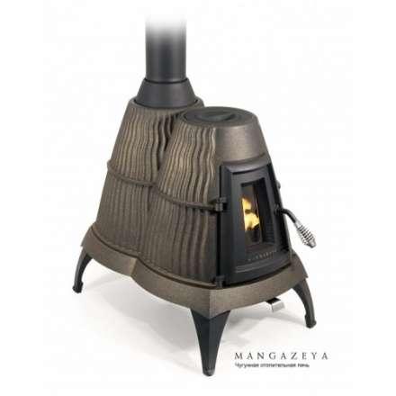 Отопительная печь Термофор Мангазея, чёрная бронза Амазонка бай фото в Барановичах