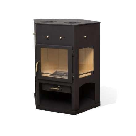 Печь-камин Мета-Бел АОТ 11.0 (в модификации Енисей с плитой") фото в Барановичах