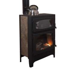 Печь-камин недорогая Бавария Эко с духовкой и плитой фото в Барановичах