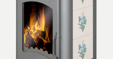 Недорогой камин Бавария Оптима Незабудка со стеклом фото в Барановичах