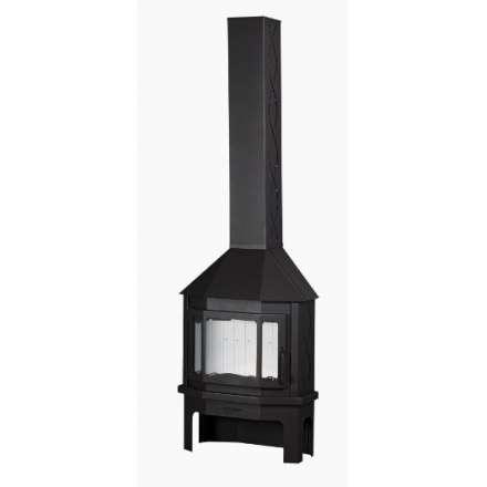 Камин Мюнхен пристенно-угловой чёрный Амазонка бай фото в Барановичах