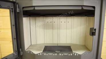 Стальной камин с шамотом Бавария Мюнхен графит фото в Барановичах