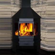 Недорогой камин Мюнхен угловой графит фото в Барановичах