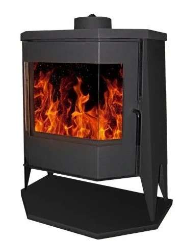 Печь-камин Бавария панорама призма с плитой Амазонка бай фото в Барановичах