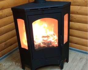 Недорогой камин со стеклами Бавария панорама угловая фото в Барановичах