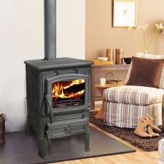 Печь-камин чугунный FireWay Dacha в интерьере чёрный Амазонка бай фото в Барановичах