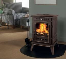 Печь-камин чугунный FireWay Erik в интерьере патина медь Амазонка бай фото в Барановичах