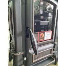 Печь-камин чугунный FireWay Bruno в интерьере патина медь Амазонка бай фото в Барановичах