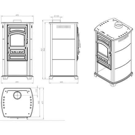 Купить Печь-камин NORDflam Merido в Барановичах Амазонка бай фото в Барановичах