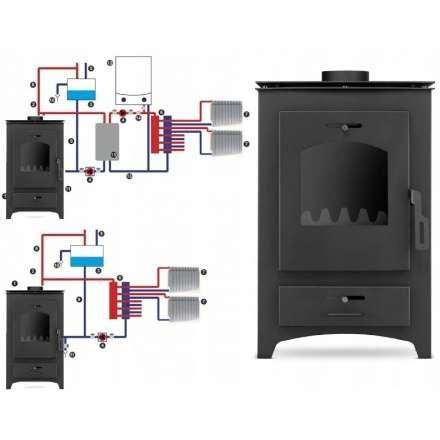 Печь-камин Blist B MAX E с водяным контуром Амазонка бай фото в Барановичах