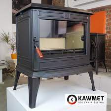 Купить Печь-камин KAWMET Premium ATHENA S12 (12,3 кВт) в интерьере чугунный в Барановичах фото в Барановичах