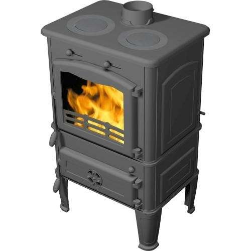 Печь-камин FireWay Dacha с варочной поверхностью чёрный Амазонка бай фото в Барановичах