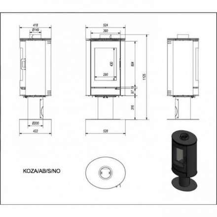 Купить Печь-камин Kratki KOZA/AB/S/N/DR в интерьере в Барановичах Амазонка бай фото в Барановичах