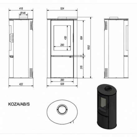 Купить Печь-камин Kratki Koza/AB/S/DR в Барановичах Амазонка бай фото в Барановичах