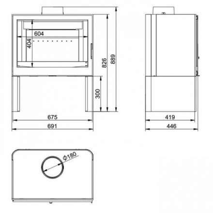 Купить Печь-камин KFD STO iM 14 в интерьере чугунная в Барановичах в Барановичах