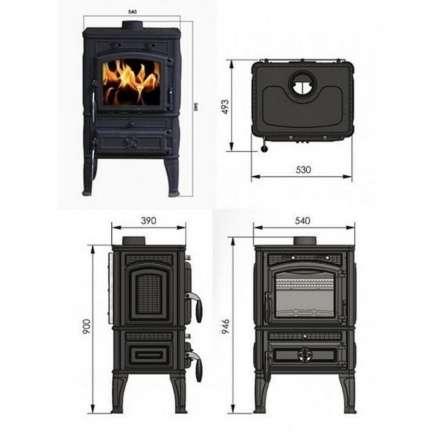 Печь-камин Guca LAVA THERMO из чугуна с водяным контуром в Барановичах