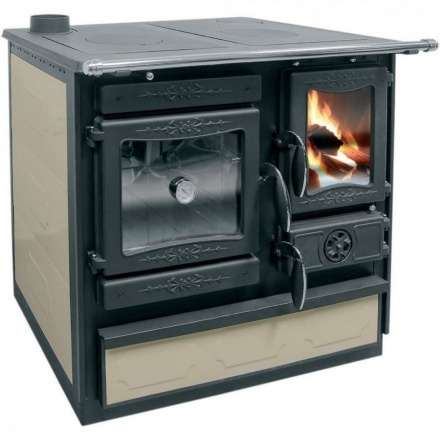Печь-камин Guca GULIVER с плитой - bordo, cream Амазонка бай фото в Барановичах