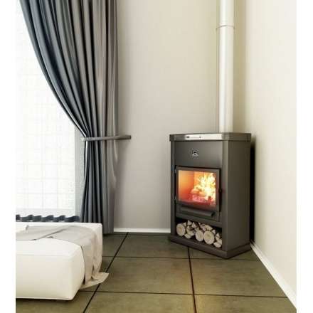 Недорогой камин Теплодар ОВ-140 (угловой) фото в интерьере в Барановичах