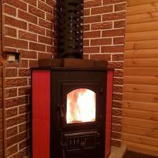 Купить Печь-камин Везувий ПК-01 (270) угловой красный 9 кВт в Барановичах в Барановичах