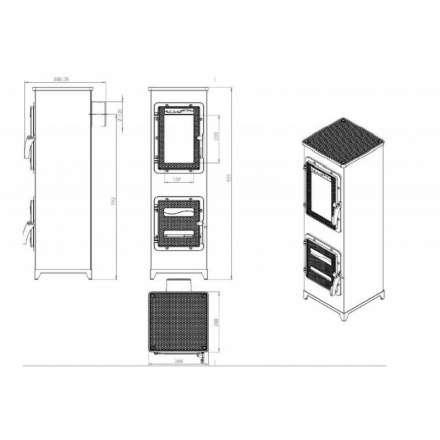 Купить отопительную печь Nordflam Padva Амазонка бай фото в Барановичах