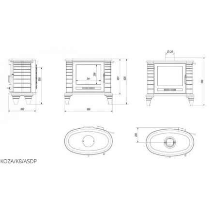 Купить Печь-камин Kratki Koza K8 в Барановичах Амазонка бай фото в Барановичах