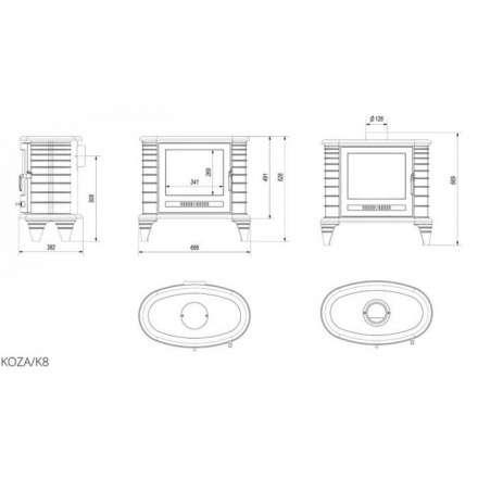 Купить Печь-камин Kratki Koza K8 в интерьере в Барановичах Амазонка бай фото в Барановичах