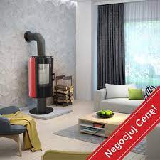 Купить Печь-камин Kratki Koza/AB/S/NO/GLASS/Kafel/Czarny в интерьере в Барановичах Амазонка бай фото в Барановичах