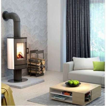 Купить Печь-камин Kratki KOZA/AB/S/N/KAFEL/BIALY (кафель белый) в интерьере в Барановичах Амазонка бай фото в Барановичах