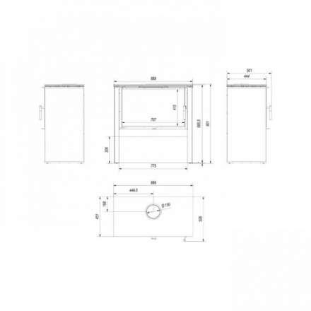 Печь-камин Kratki Juno 12/C Амазонка бай фото в Барановичах
