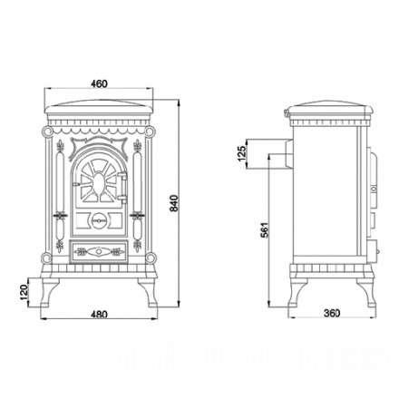Печь-камин Ambra Eurokom Амбра Амазонка бай фото в Барановичах