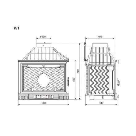 Каминная топка Kawmet W1-18 кВт Феникс в Барановичах