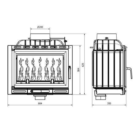 Каминная топка Kawmet W13A-11,5 кВт EKO в Барановичах
