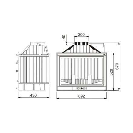 Каминная топка Invicta 700 PRIMO с шибером в Барановичах