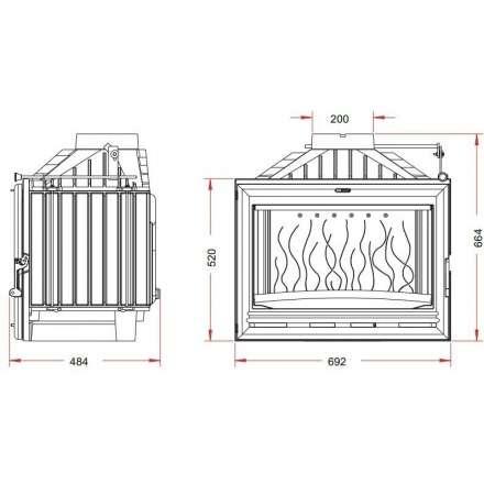 Каминная топка Invicta 700 Option с шибером в Барановичах
