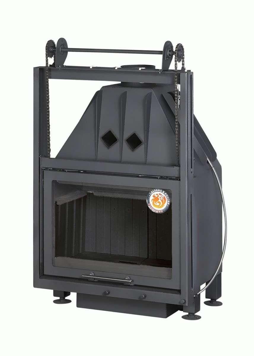 Каминная топка Экокамин Альфа 700K с контргрузом черный шамот купить в Барановичах