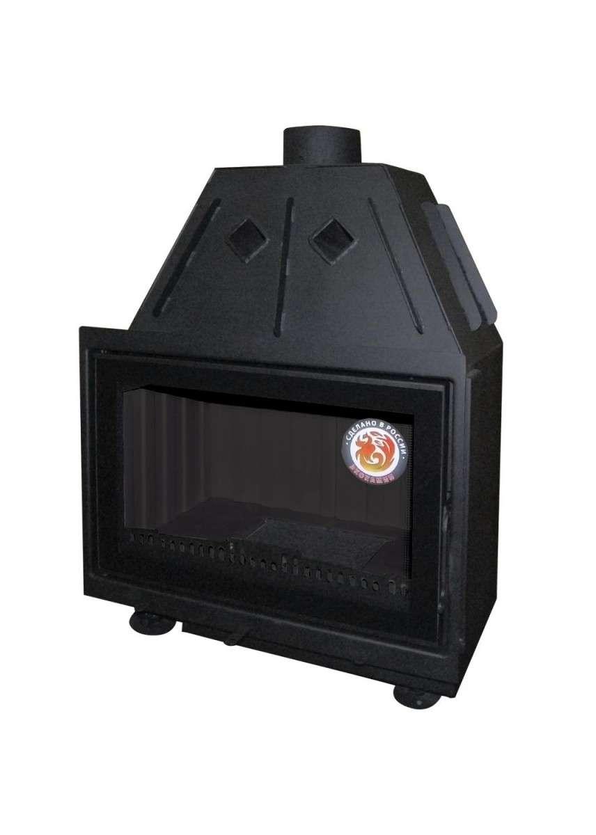 Каминная топка Экокамин Альфа 700-150 чёрный шамот принтинг купить в Барановичах