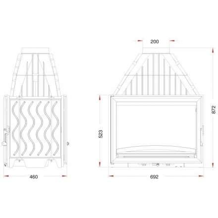 Каминная топка Invicta 700 Double Face в Барановичах