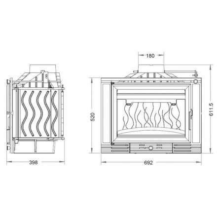 Каминная топка Invicta 700 Minos с шибером в Барановичах