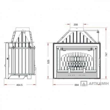 Каминная топка Invicta 700 Compact с шибером в Барановичах