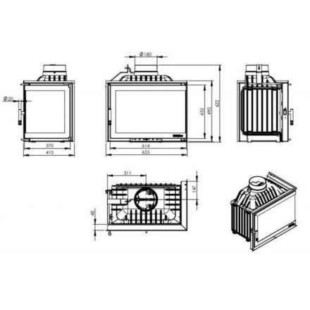 Каминная топка NORDflam Etna left в Барановичах