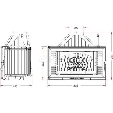 Каминная топка Invicta Horizontal 840 с шибером в Барановичах