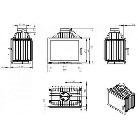 Каминная топка NORDflam Torn в Барановичах