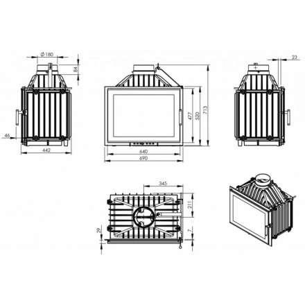 Каминная топка NORDflam Torn lux в Барановичах