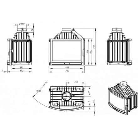 Каминная топка NORDflam Falcon в Барановичах