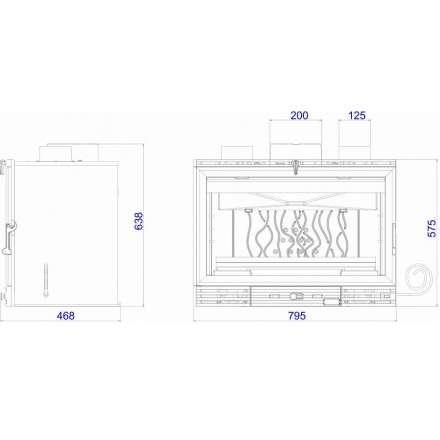 Каминная топка Invicta 800 Grand Vision Turbo в Барановичах