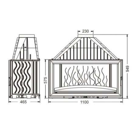 Каминная топка Invicta 1100 Grand Vision в Барановичах