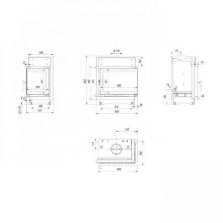Каминная топка Kratki Maja/PW/BP/12/BS/W/Deco в Барановичах